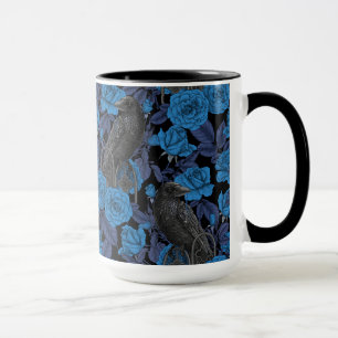 Mug Ravins et roses bleus