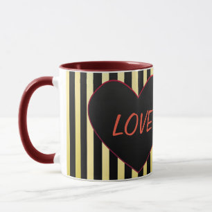 Mug rayé pour homme pour la Saint-Valentin