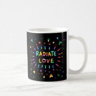 Mug Rayonner Amour Joyeux coloré Rainbow Peinture Coeu