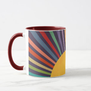 Mug Rayons de soleil rétrospectif minimaliste