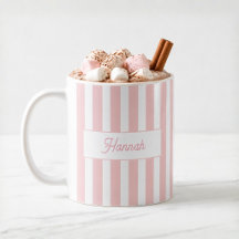 Rayure Monogramme Rose Clair