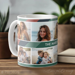 Mug Rayure Rétro - Collage de 8 photos