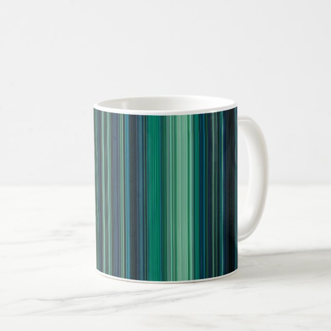 Mug Rayures Aqua (Devant droit)