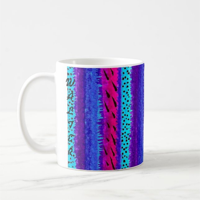 Mug Rayures bleues et points A5 (Gauche)