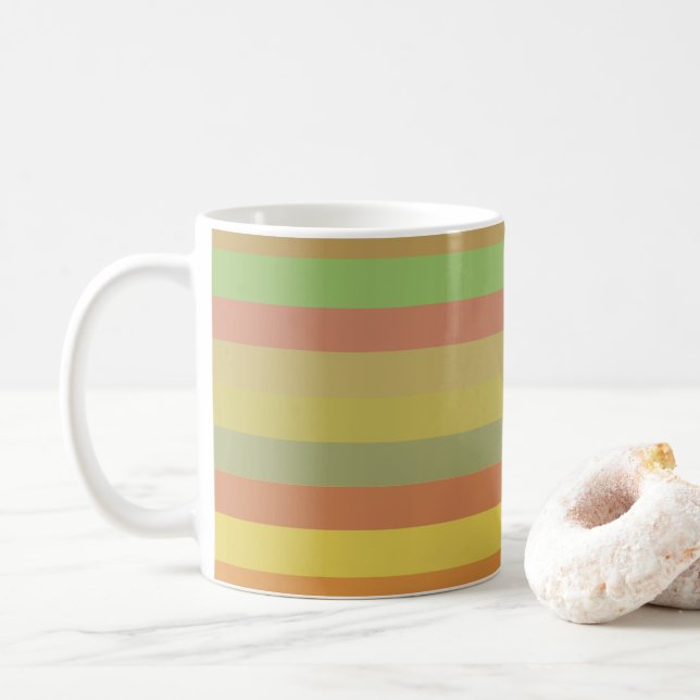 Mug Rayures colorées d'été (Avec donut)