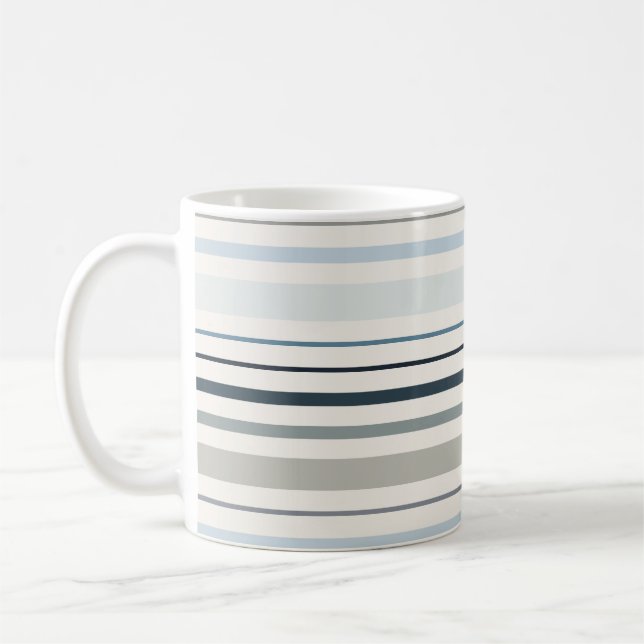 Mug Rayures côtières bleues (Gauche)