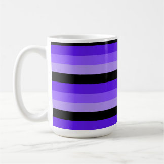 Mug Rayures de nuances de violet avec du noir 