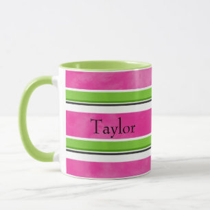 Mug Rayures de pastèque d'aquarelle