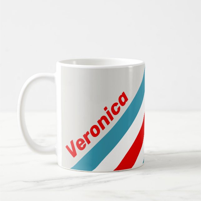 Mug Rayures de Thunderbird avec Nom (Gauche)