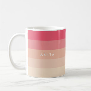 Mug Rayures en pastel roses