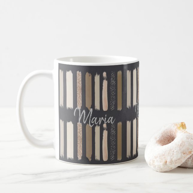 Mug rayures intérieur couleurs (Avec donut)