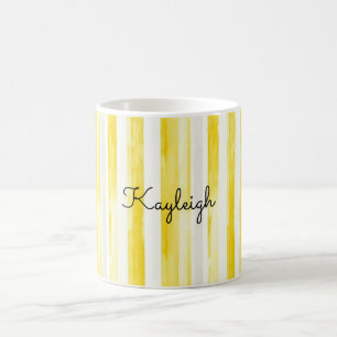 Mug Rayures Jaune Citron