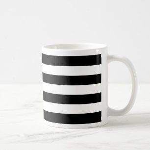 Mug Rayures noires et blanches simples et grasses