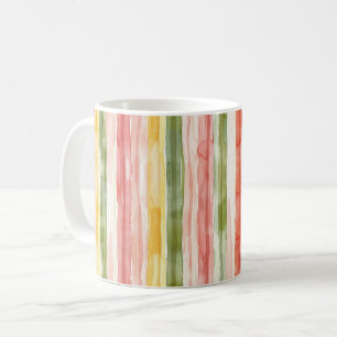 Mug Rayures rose vert jaune