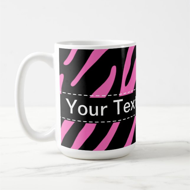 Mug Rayures roses et noires de zèbre ; Poster de (Gauche)