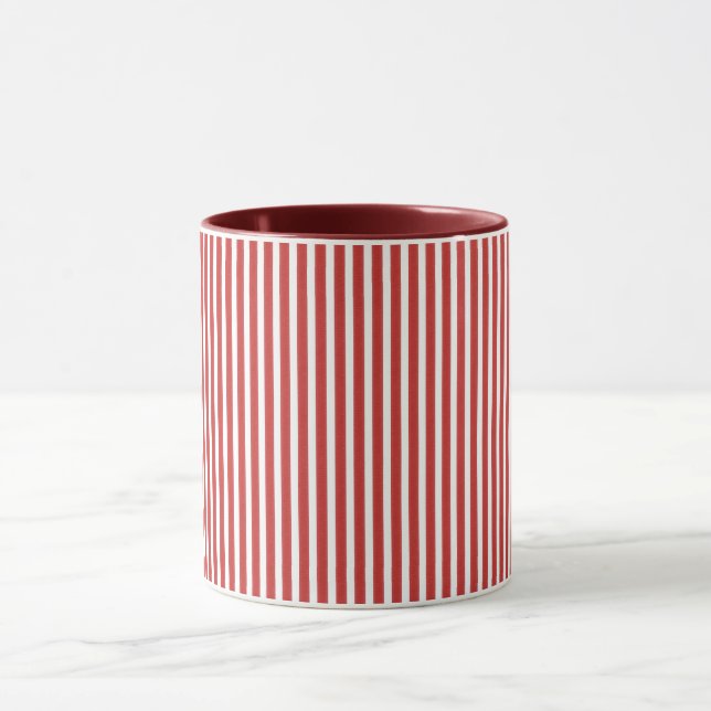 Mug Rayures Rouges et Blanches de Noël (Centre)