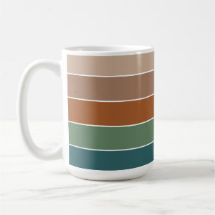 Mug Rayures Uni de Couleur Chaude d'Automne