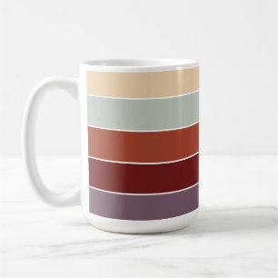 Mug Rayures Uni de Couleur Chaude d'Automne