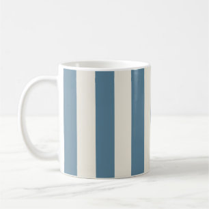 Mug Rayures verticales bleues et crème