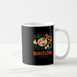 Mug Rcelona Espagne Souvenir Paella Nourriture Espagno