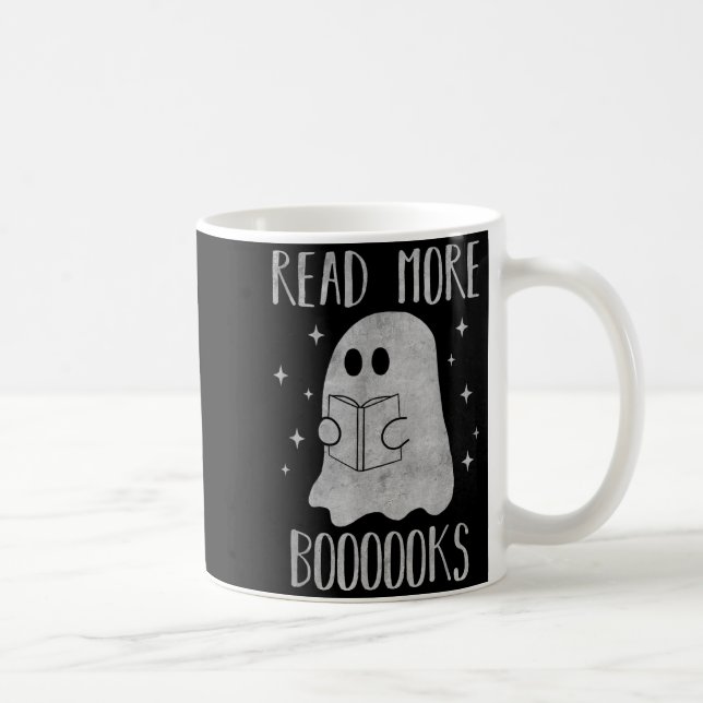 Mug Read More Boooooks Funny Cute Halloween Ghost Read (Droite)