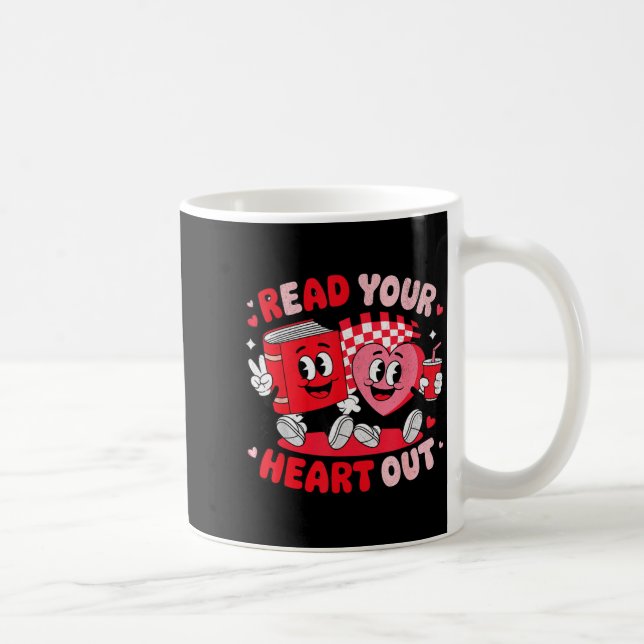 Mug Read Your Heart Out Valentine's Day Retro Teacher  (Droite)