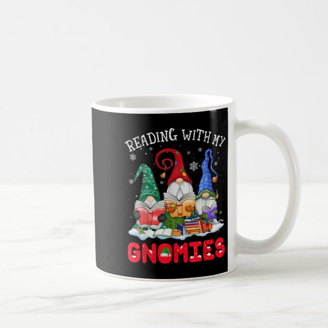 Mug Reading With My Gnomies Christmas Funny Gnomes Rea (Droite)