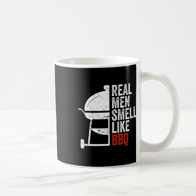 Mug Real Men Smell Like Byrbecue Funny Bbq Grilling Gi (Droite)