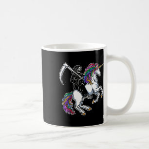 Mug Reaper équitation Unicorn arc en ciel Squelette Ha