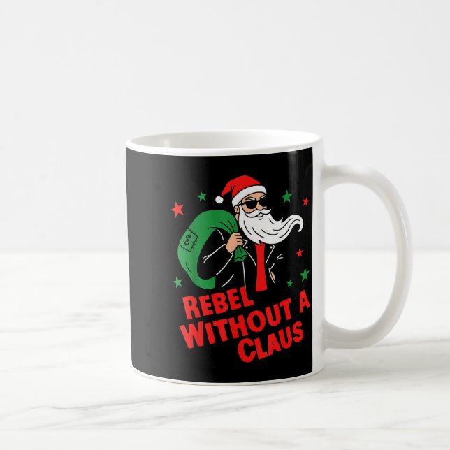 Mug Rebel Without A Claus– Cool Santa Leather Jacket C (Droite)