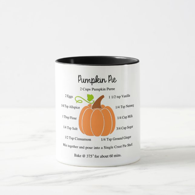 Mug Recette citrouille de tarte (Centre)