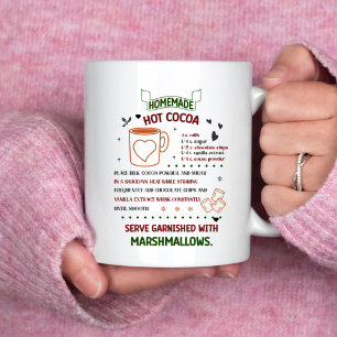 Mug Recette de cookie au cacao chaud fait maison, cade