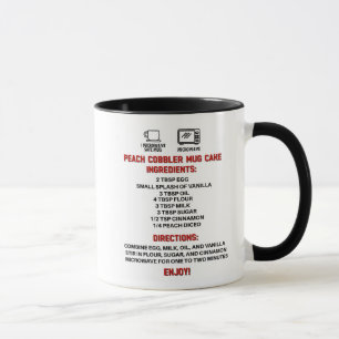 Mug Recette de gâteau cadeau parfait / pêche cobbler c