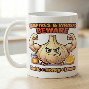 Mug Recette de grippe au miel, au citron et à l'ail po