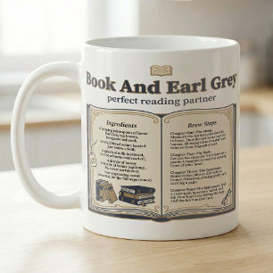 Mug Recette de livre et de thé Earl Grey