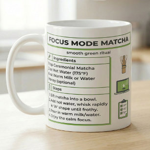 Mug Recette de Matcha Latte Mode Focus