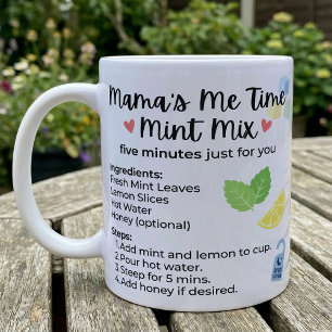 Mug Recette de pause thé citron menthe pour les mamans