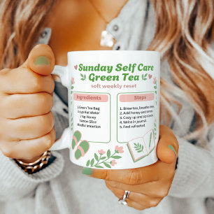 Mug Recette de thé vert pour une réinitialisation hebd