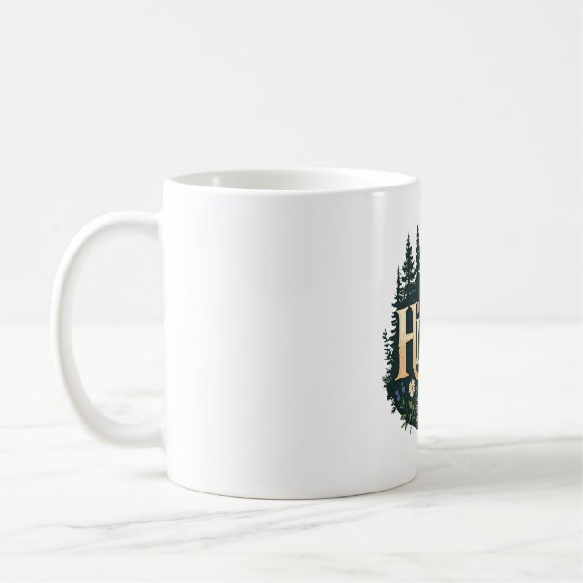 Mug Recherche Aventure Vacances camping Randonnée Amou (Gauche)