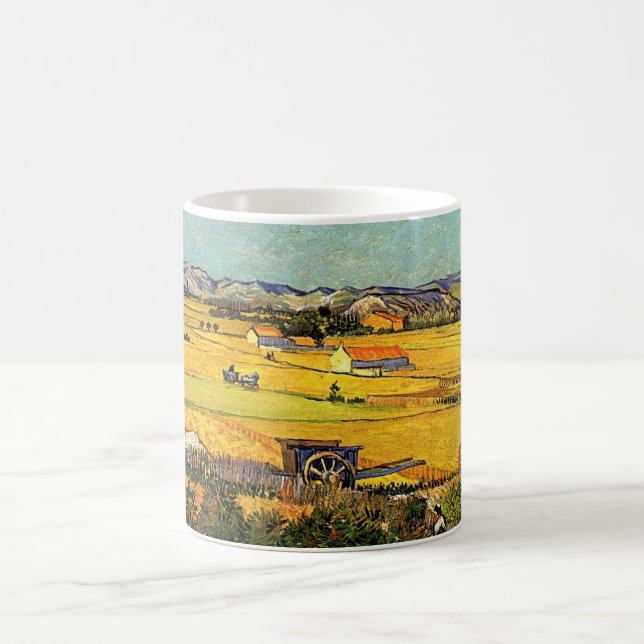 Mug Récolte à La Crau, Montmajour par Vincent van Gogh (Centre)