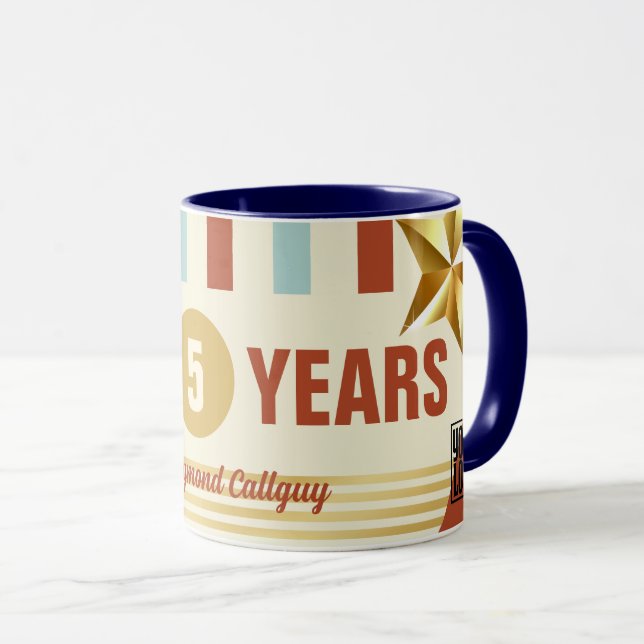Mug Reconnaissance du jalon d'un employé personnalisé (Devant droit)