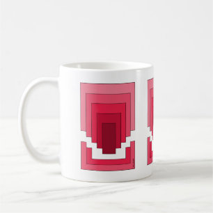Mug Rectangle Abstrait en rouge