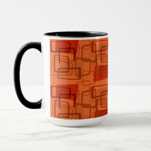 Mug Rectangles graphiques orange modernes du milieu du