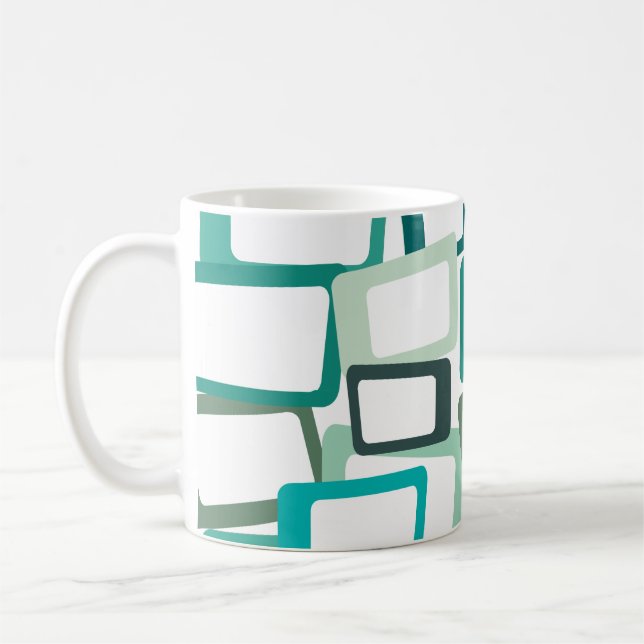 Mug Rectangles modernes du milieu du siècle (Gauche)