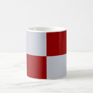 Mug Rectangles rouge et gris