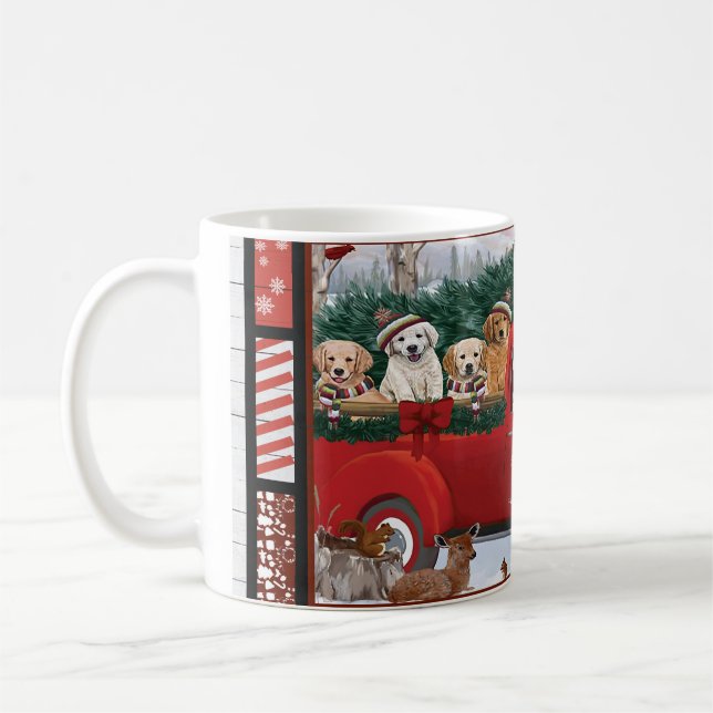 Mug Récupérateur d'or Père Noël Rouge de Noël (Gauche)
