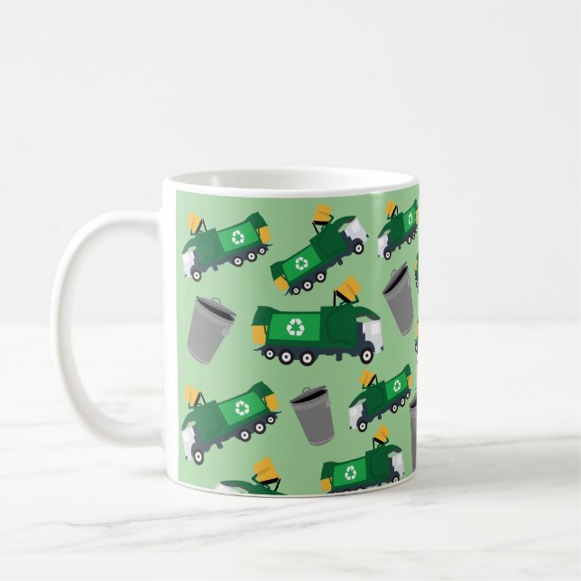Mug Recyclage Motif de camion-poubelle (Gauche)