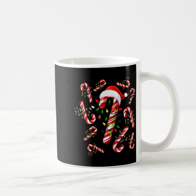 Mug Red And White Candy Cane Santa Christmas  (Droite)