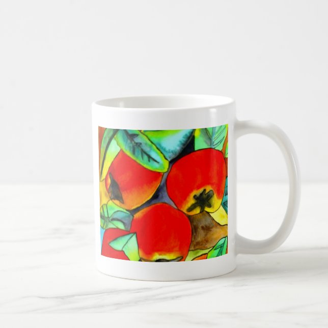 Mug Red Apples aquarelle art original (Droite)