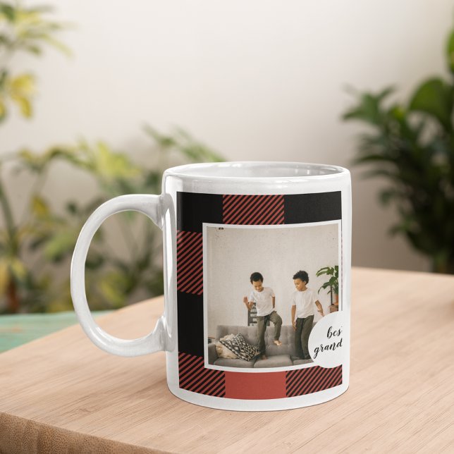 Mug Red Buffalo Plaid Meilleur Cadeau Grand-Mère Avec  (Créateur téléchargé)